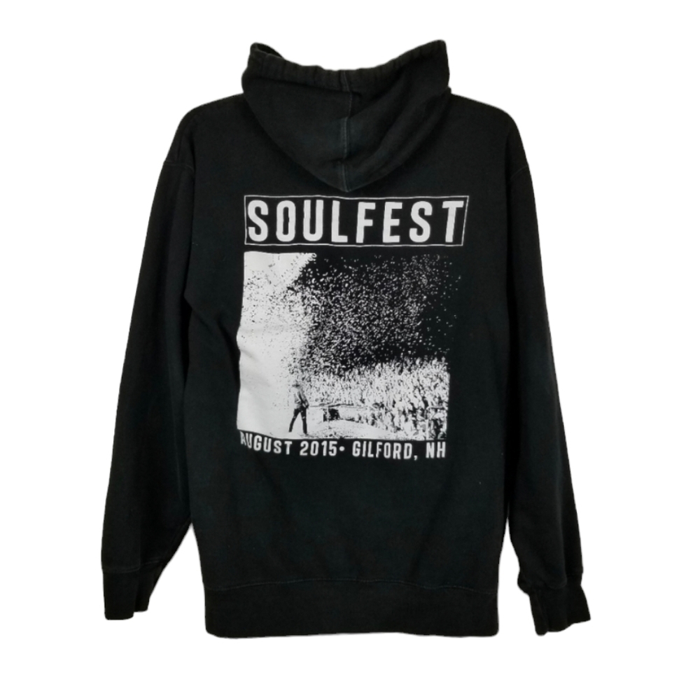 Soul Fest Music Festival Graphic Hoodie Full Zip Sweatshirt Black Gilford NH '15